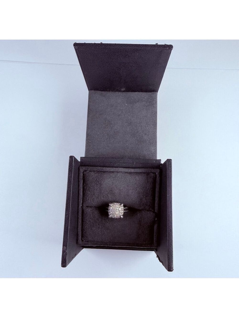 Authentic David Yurman Pave Diamond Chatelaine 925 Sterling Silver Ring $2300 - Picture 4 of 13